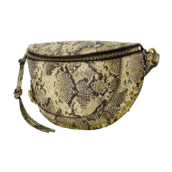 Beige Leder Gürteltasche