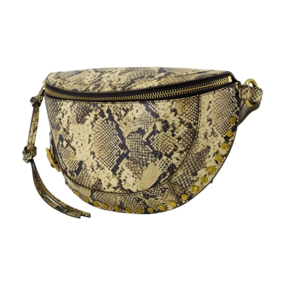 Beige Leder Gürteltasche