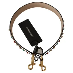 Beige Roter Acryl Leder Handtaschengurt