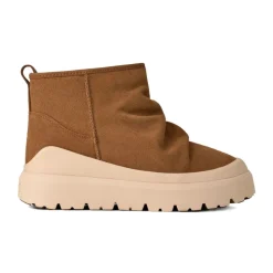 Beige Utility Mini Stiefel