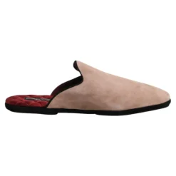 Beige Wildleder Ledersandalen Flache Schuhe