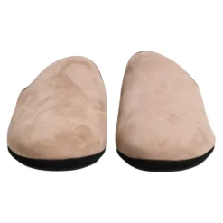 Beige Wildleder Ledersandalen Flache Schuhe