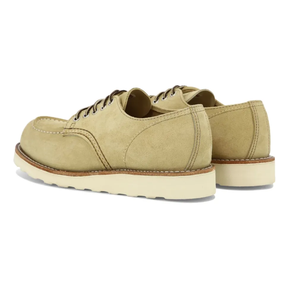 Beige Wildleder Oxford Schnürschuhe