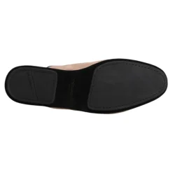 Beige Wildleder Slides Flache Schuhe