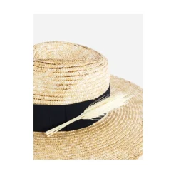 Beiger Fedora-Hut mit Weizenornament