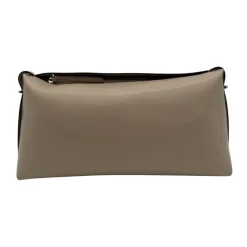 Belted Croco-Embossed Clutch