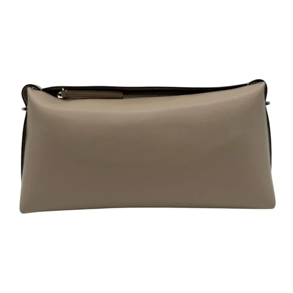 Belted Croco-Embossed Clutch