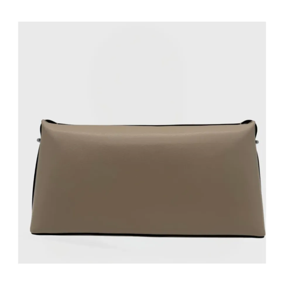 Belted Croco-Embossed Clutch