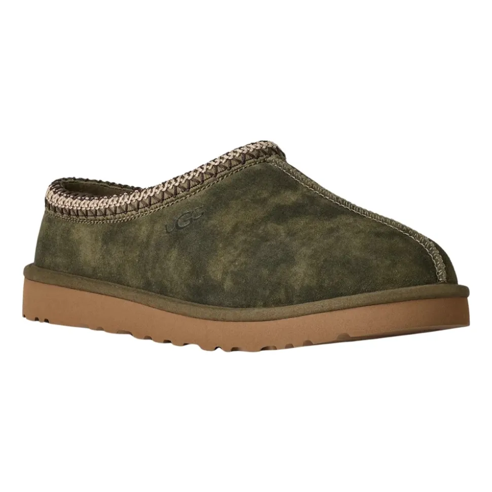Bequeme Wildleder Hausschuhe in Burnt Olive