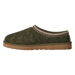 Bequeme Wildleder Hausschuhe in Burnt Olive