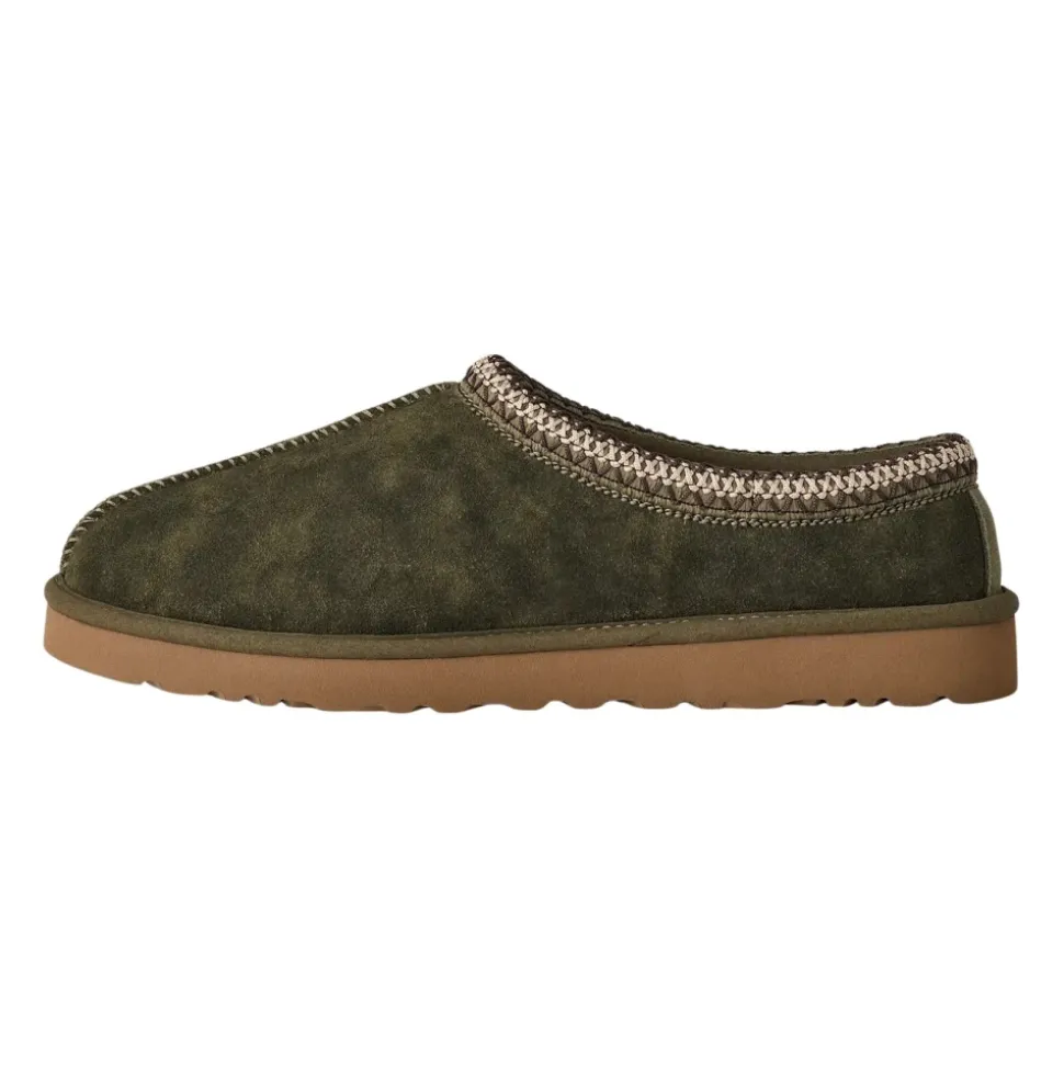Bequeme Wildleder Hausschuhe in Burnt Olive