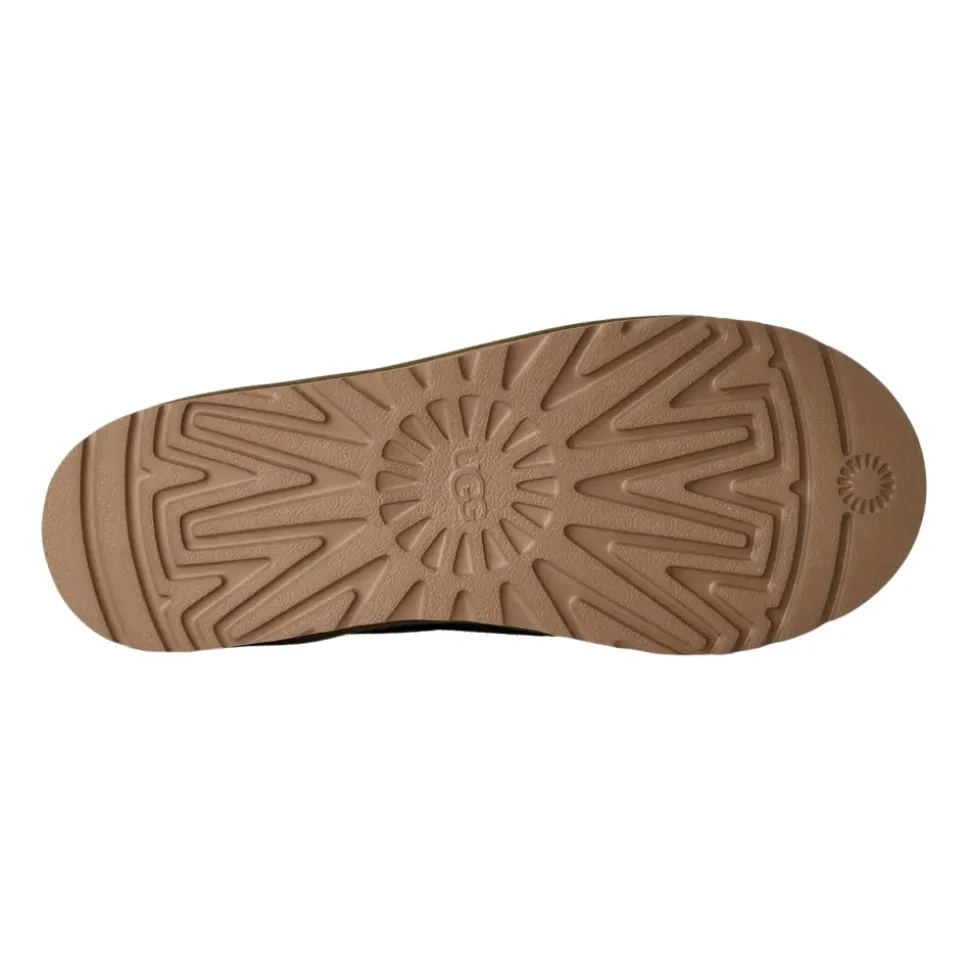 Bequeme Wildleder Hausschuhe in Burnt Olive