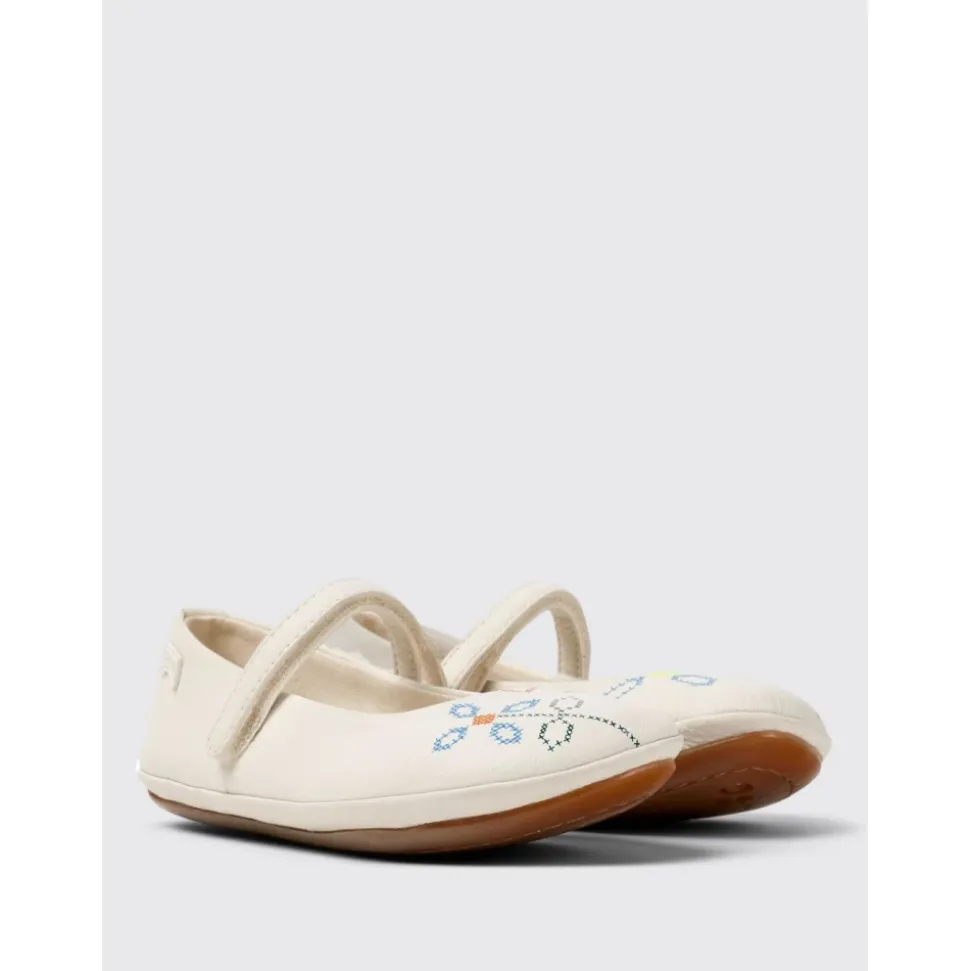 Bestickte Lederballerinas