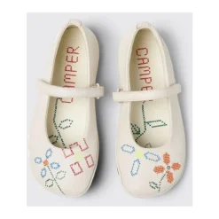 Bestickte Lederballerinas