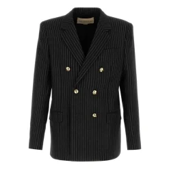 Bestickter Blazer aus Wollmischung