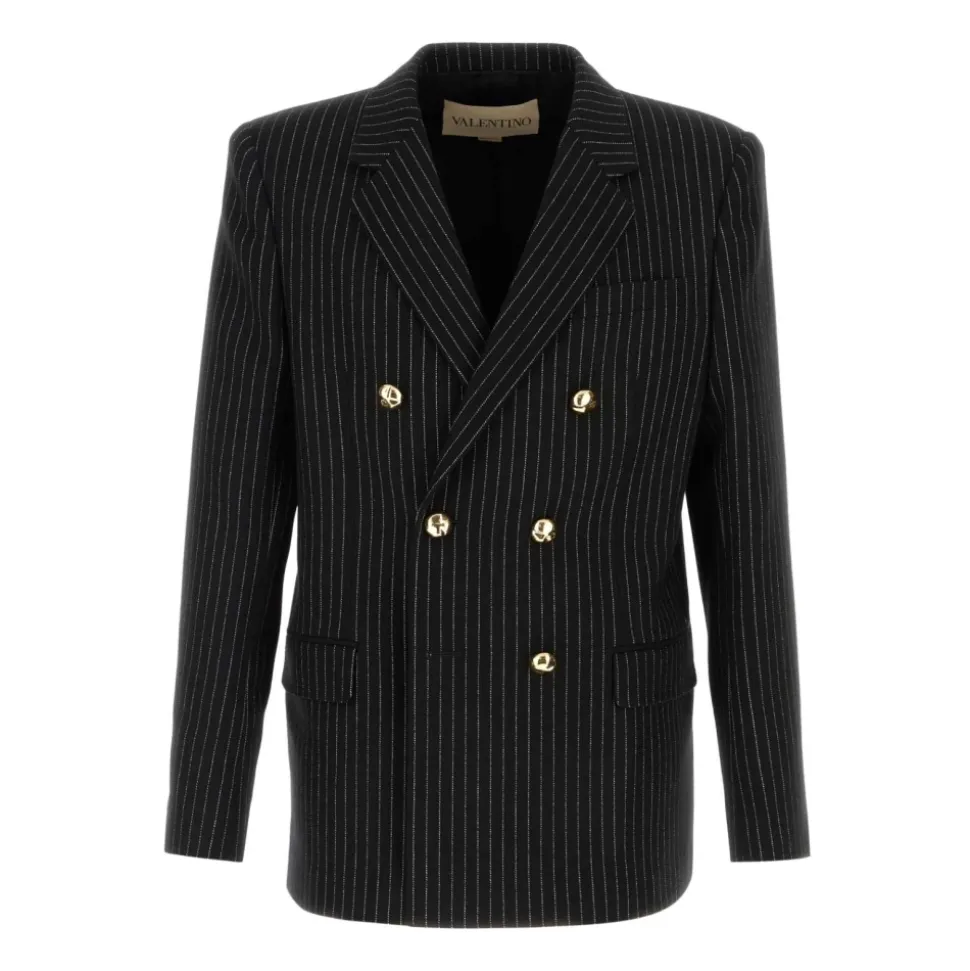 Bestickter Blazer aus Wollmischung