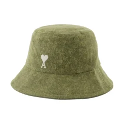 Bestickter Eimerhut - Baumwolle - Khaki