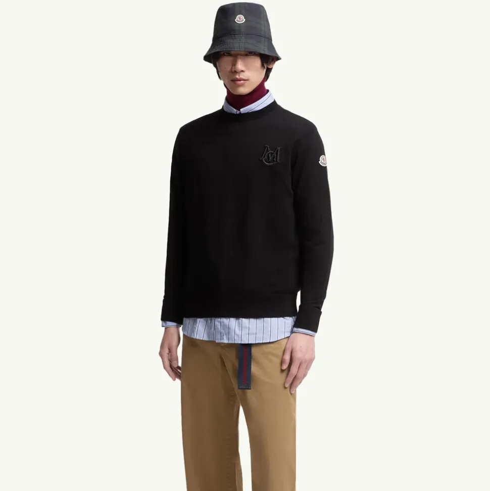 Bestickter Monogramm-Pullover