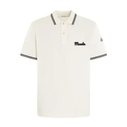 Besticktes Logo-Polo in Weiß