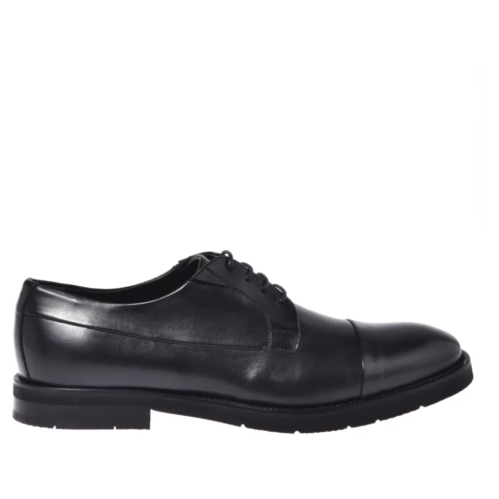Black leather lace-ups