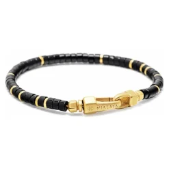 Black Onyx Heishi Armband