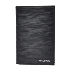 Black printed leather wallet
