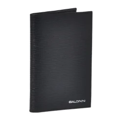 Black printed leather wallet