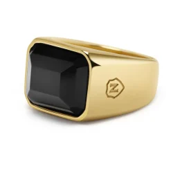 Black Zircon Signet Ring