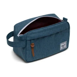 Blau Crosshatch Kosmetiktasche