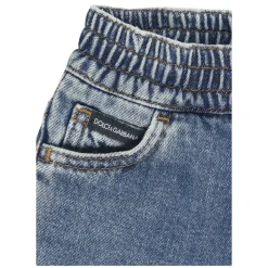 Blau Denim Jungenhose Elastischer Bund