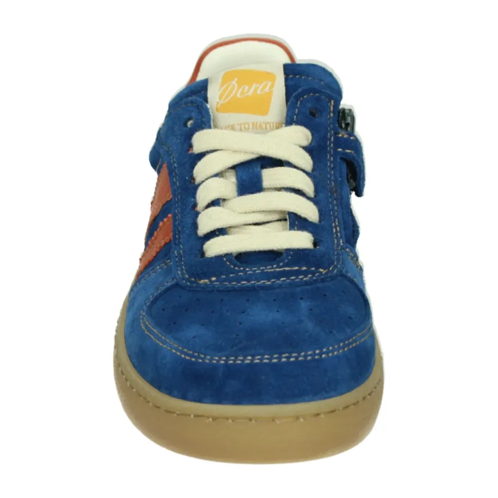 Blau Leder und Wildleder Jungen Schuhe