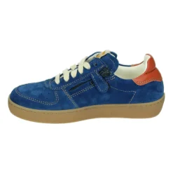 Blau Leder und Wildleder Jungen Schuhe