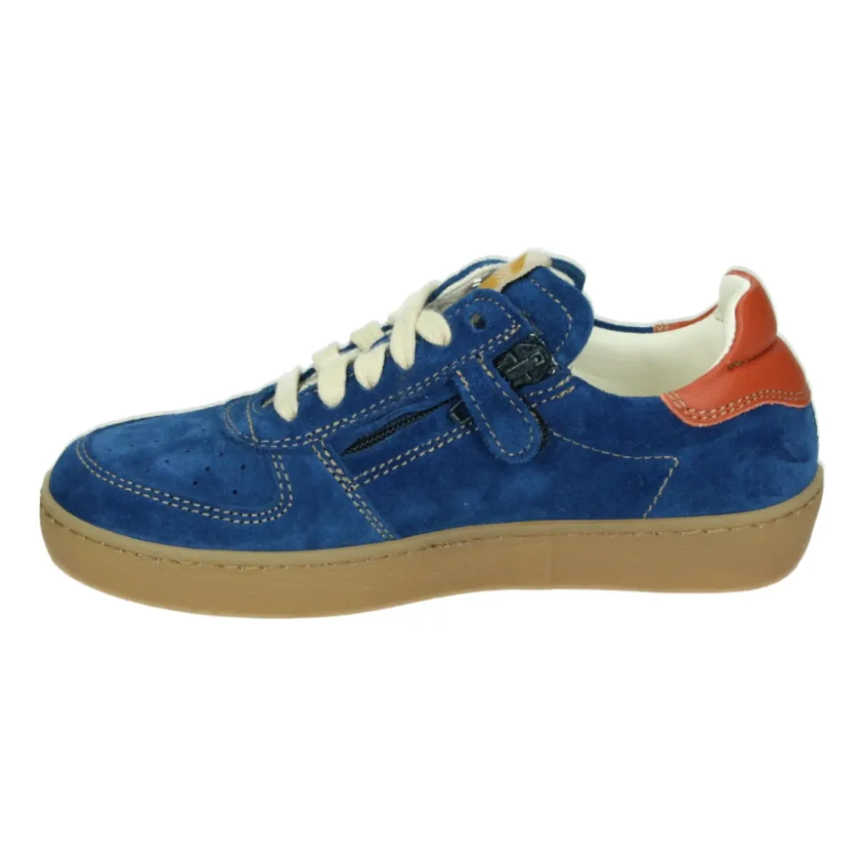 Blau Leder und Wildleder Jungen Schuhe