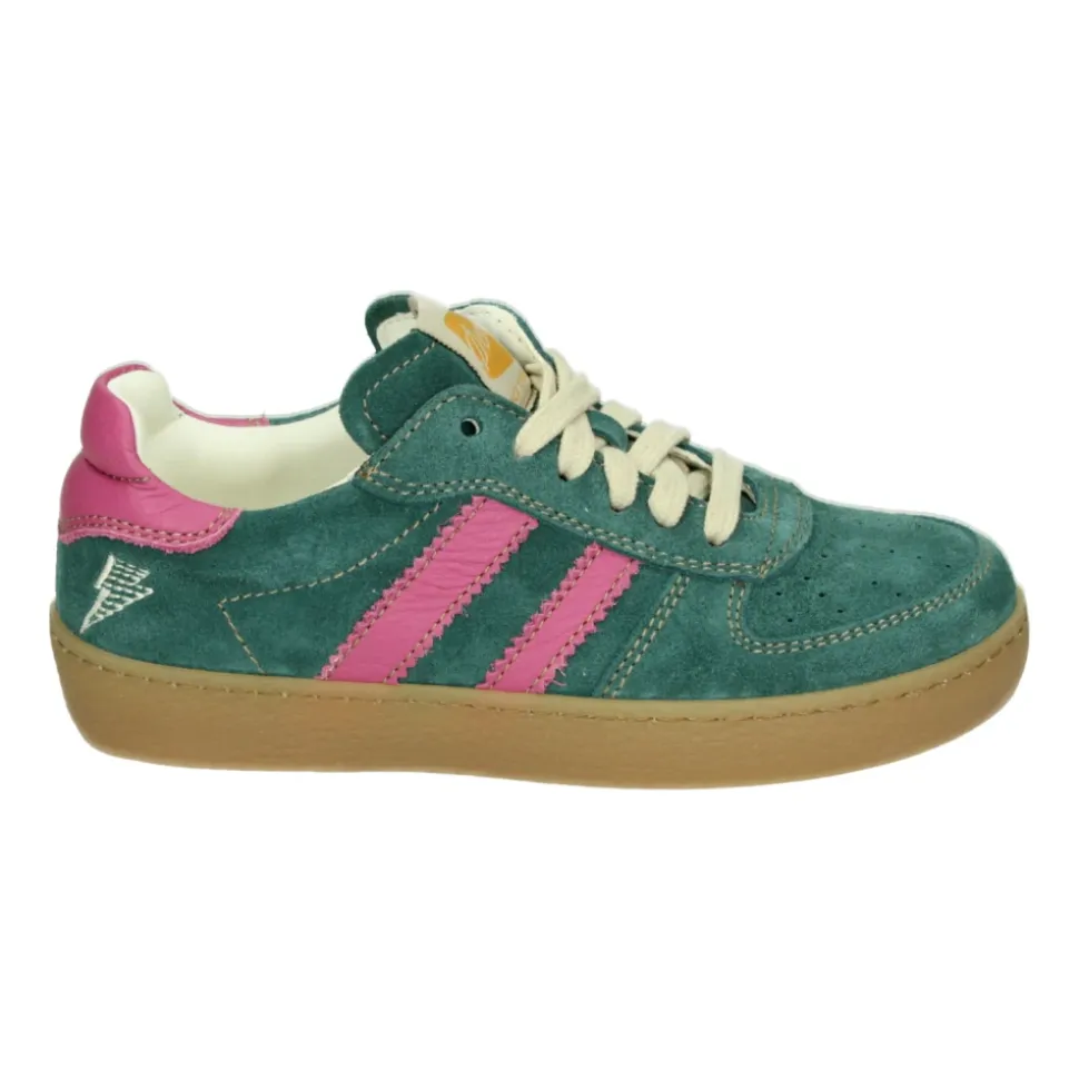 Blau Leder und Wildleder Mädchenschuhe