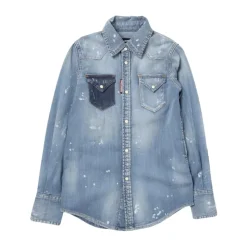 Blau Paint Splatter Hemd für Kinder