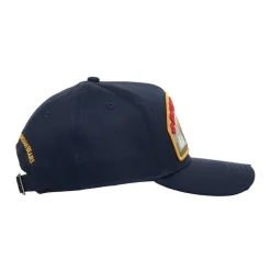 Blaue Baseballkappe mit Logopatch