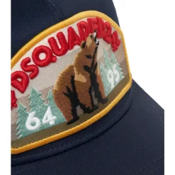 Blaue Baseballkappe mit Logopatch