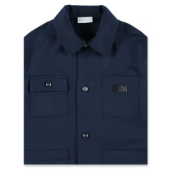 Blaue Baumwolljacke