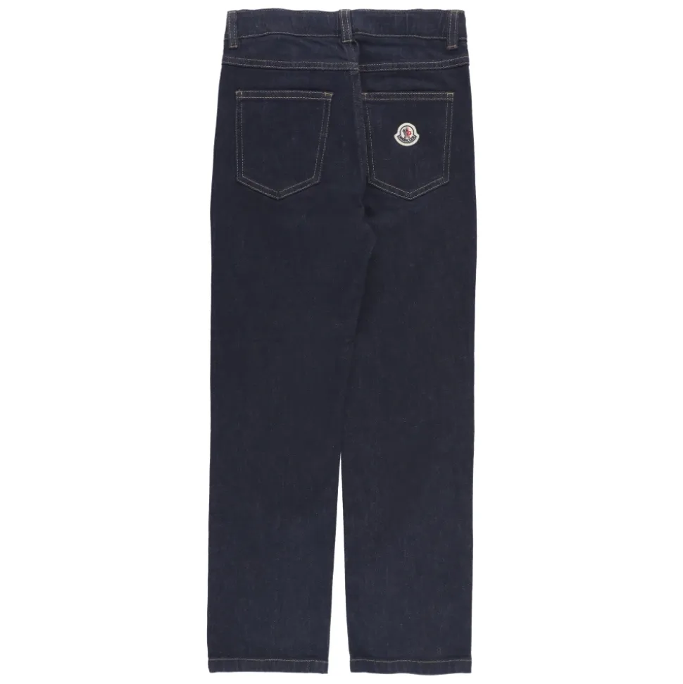 Blaue Baumwolljungenhose mit Logo