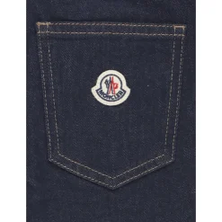 Blaue Baumwolljungenhose mit Logo