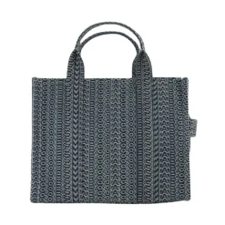 Blaue Baumwoll-Medium-Tote-Tasche