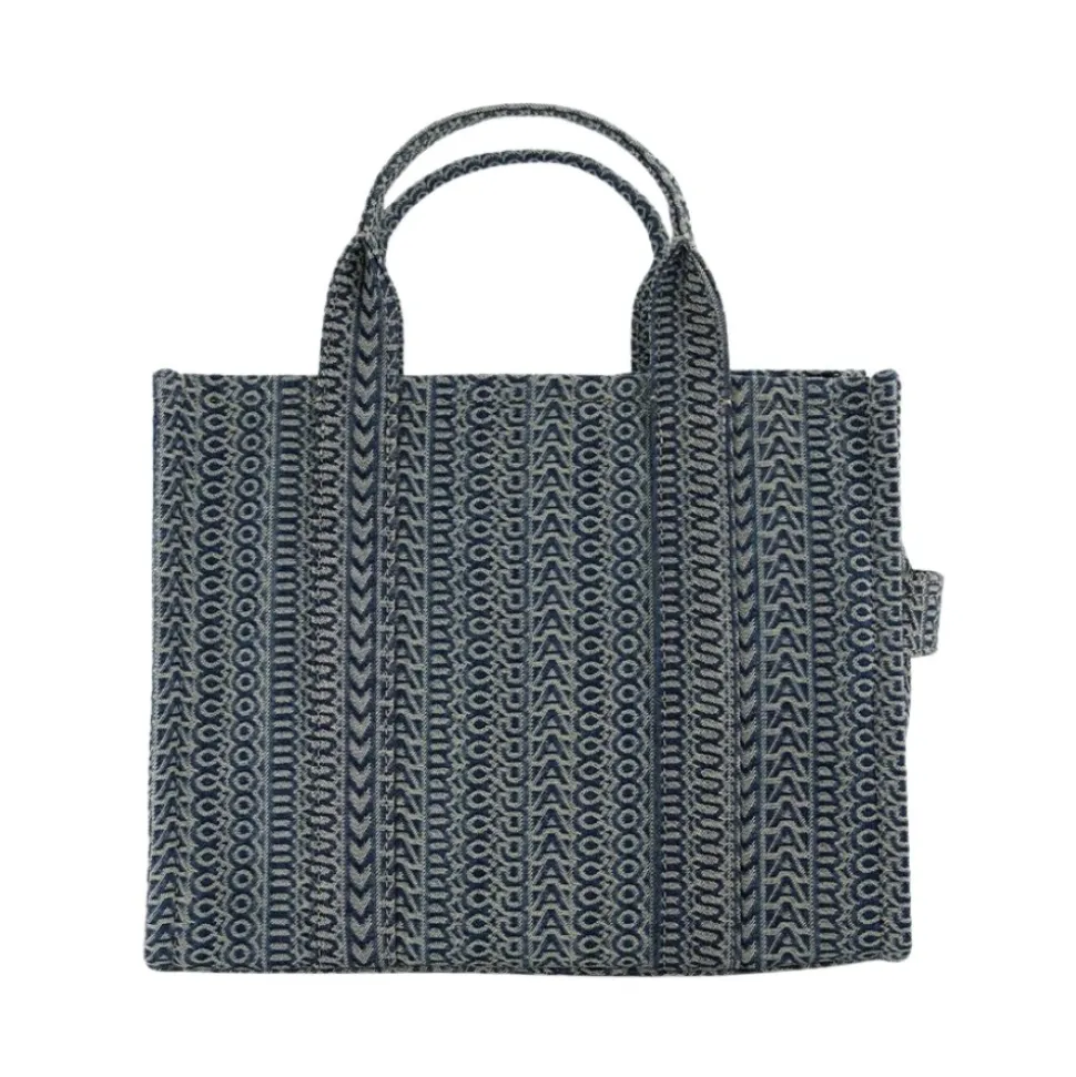Blaue Baumwoll-Medium-Tote-Tasche
