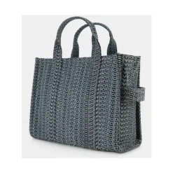 Blaue Baumwoll-Medium-Tote-Tasche