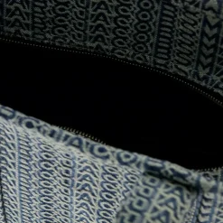 Blaue Baumwoll-Medium-Tote-Tasche
