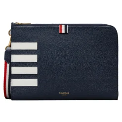 Blaue Brieftasche mit 4 Streifen