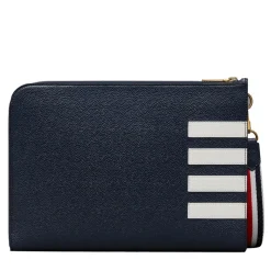 Blaue Brieftasche mit 4 Streifen