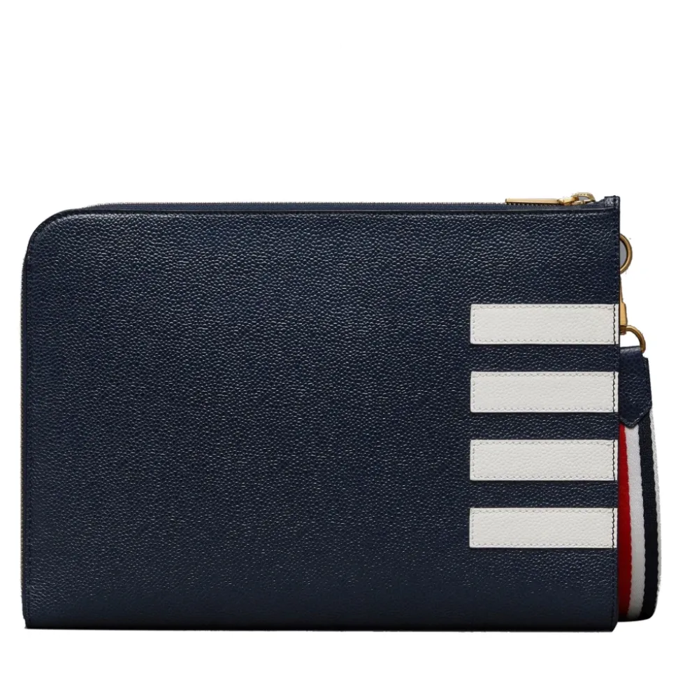 Blaue Brieftasche mit 4 Streifen