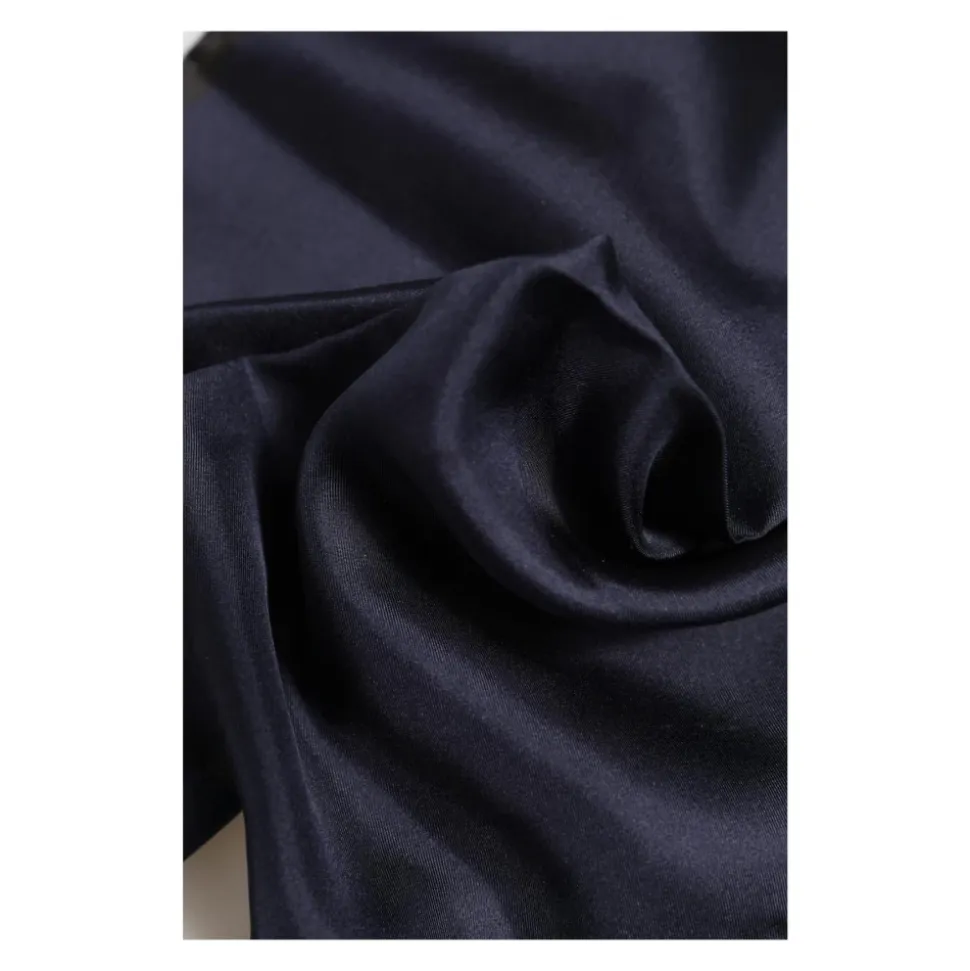 Blaue DG Crown Seiden Foulard Schal
