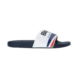 Blaue Flip Flops und Slider