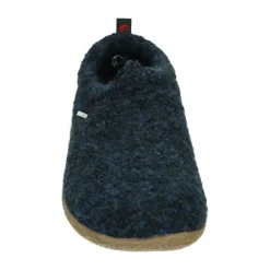 Blaue Geschlossene Hausschuhe mit Fellfutter